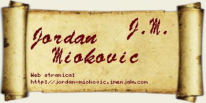 Jordan Mioković vizit kartica